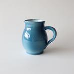 Aardewerk vintage (water)kan blauw handgedraaid, Ophalen of Verzenden