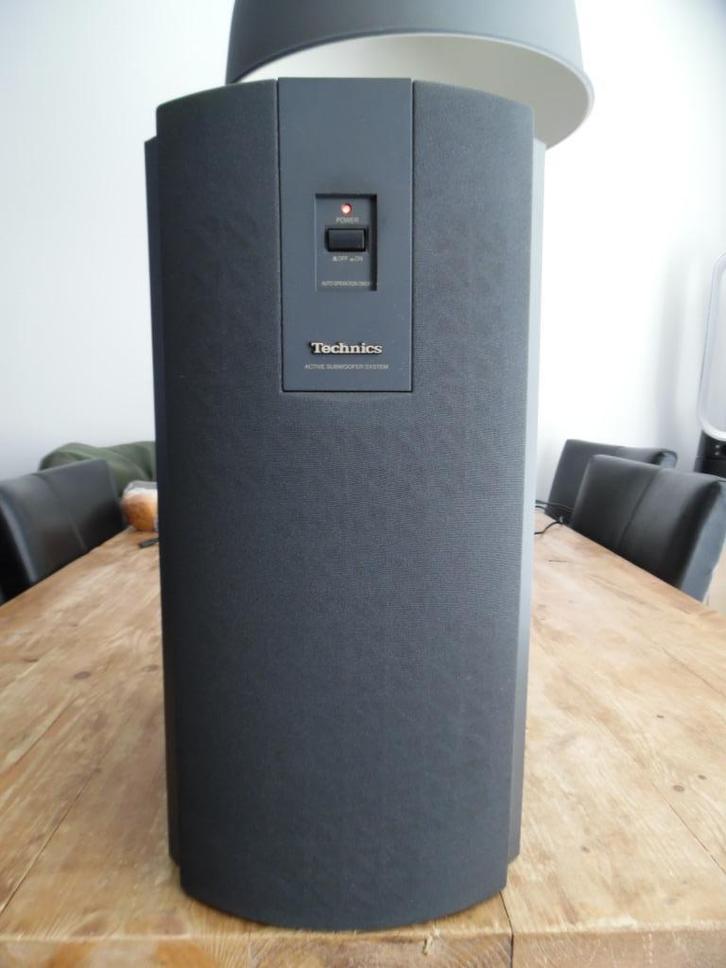 6 dlg Technics speakerset met active subwoofer, Audio, Tv en Foto, Luidsprekers, Gebruikt, Complete surroundset, 120 watt of meer