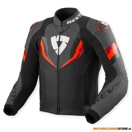 REVIT! Quantum 3 Leren Motorjas, Zwart-Rood, Motoren, Kleding | Motorkleding, Nieuw met kaartje, Ophalen of Verzenden