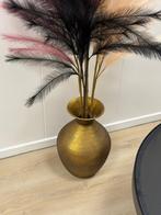 Vaas met kunstveer decoratie, Overige materialen, Overige kleuren, Ophalen of Verzenden, Zo goed als nieuw