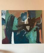Groot abstract schilderij, Ophalen