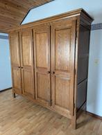 eiken kledingkast en commode, evt ook bed 160x200, Ophalen, Gebruikt, Tweepersoons, 160 cm