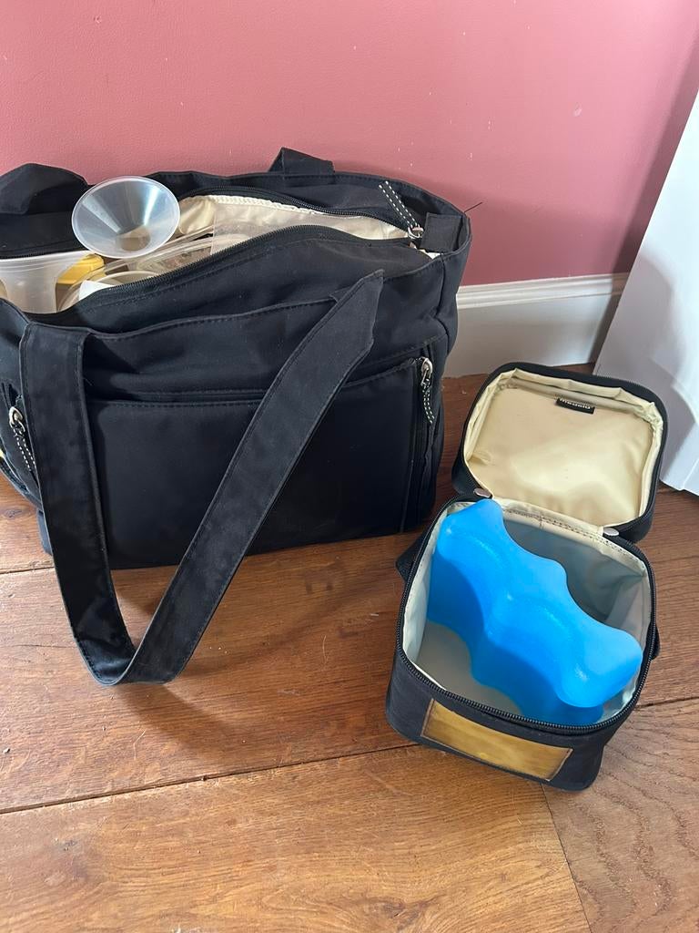 Kolf in tas met toebehoren + koeltas, Kinderen en Baby's, Babyvoeding en Toebehoren, Ophalen of Verzenden, Zo goed als nieuw