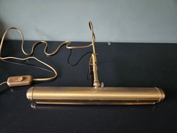 Vintage gouden / goudkleurige schilderijlamp  beschikbaar voor biedingen