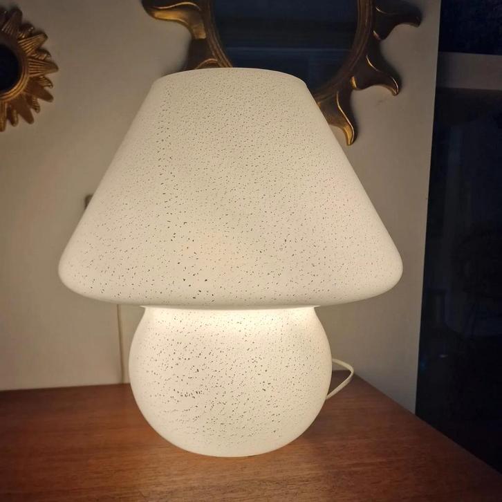 Prachtige vintage Murano mushroom jaren 70 tafellamp, Antiek en Kunst, Antiek | Lampen, Ophalen of Verzenden