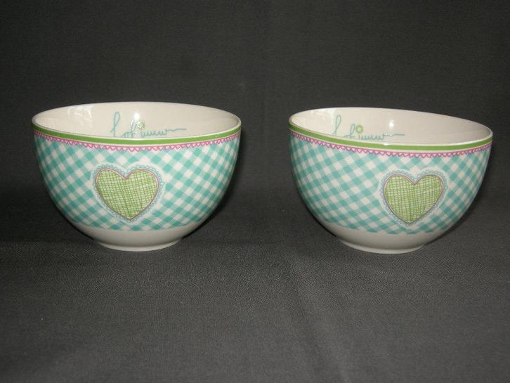 Lofjuuw, 2 schaaltjes, Huis en Inrichting, Keuken | Servies, Zo goed als nieuw, Schaal of Schalen, Overige stijlen, Porselein