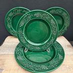 Vaisselle schaal met 3 groene borden, Huis en Inrichting, Keuken | Servies, Gebruikt, Ophalen of Verzenden, Bord(en), Overige stijlen