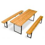 Houten biertafel set huren? (Vanaf €13,50,- voor 3 dagen), Ophalen of Verzenden, Zo goed als nieuw, Rechthoekig, Hout