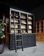 Hoge zwarte Boekenkast | Mini Bibliotheek | Winkelkast #2425, Niet ingevuld, 200 cm of meer, 150 tot 200 cm, Niet ingevuld