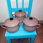 Mini pannetjes 4 stuks van aardewerk, Ophalen, Gebruikt