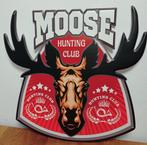 Moose Hunting Club Eland reclamebord van metaal wandbord, Info@deconoord.nl, Verzenden, Deco Noord, Nieuw