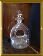 Aparte oude glazen whiskey karaf, Ophalen of Verzenden