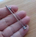 zilveren vintage broche/speld golfstick [413], Sieraden, Tassen en Uiterlijk, Broches, 4 tot 7 cm, Verzenden, Zo goed als nieuw