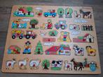 Grote houten Eichhorn noppenpuzzel boerderij 32 stukken, Kinderen en Baby's, Speelgoed | Kinderpuzzels, 10 tot 50 stukjes, Van hout