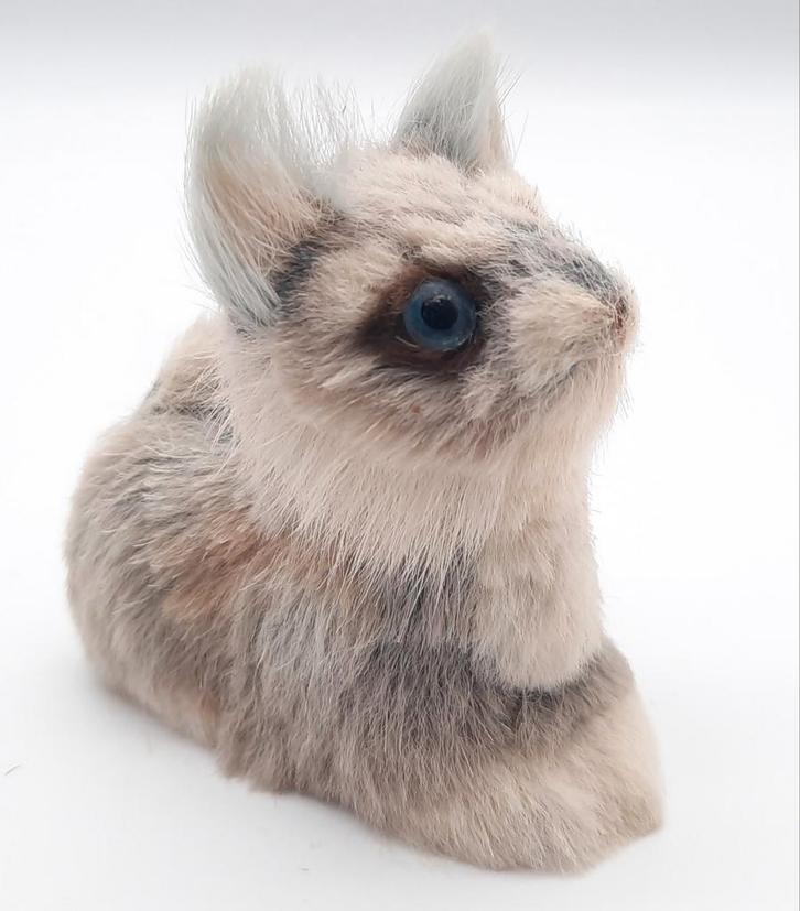 Vintage Konijn of Kat puntenslijper met echt haar, Verzamelen, Poppetjes en Figuurtjes, Gebruikt, Ophalen of Verzenden