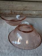 Vintage roze glas, kommetjes, Antiek en Kunst, Ophalen of Verzenden
