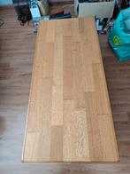 Geloogd eiken hout salontafel, Ophalen, Gebruikt, 100 tot 150 cm, 50 tot 75 cm