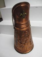Antieke roodkoperen Franse paraplubak bijbels tafereel 52cm., Ophalen of Verzenden, Koper