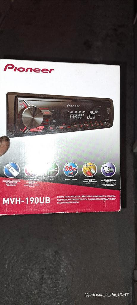 Pioneer Autoradio MVH-190UB - Compleet met Kabels!, Auto diversen, Autoradio's, Ophalen of Verzenden