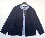 Nieuw Leuk Navy/Light Blue YESTA Vest/Jasje Mt XO- 44/46, Blauw, Trui of Vest, Ophalen of Verzenden, Nieuw