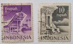 Indonesië 1949 - ZBL 33+37 - Tempels en Woningen, Ophalen of Verzenden, Gestempeld, Zuidoost-Azië
