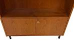 Vintage Teakhouten Boekenkast Deens Design Jaren 60, Met plank(en), Gebruikt, Vintage, 50 tot 100 cm