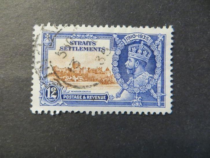 A06043: Straits Settlements GV 12 c, Postzegels en Munten, Postzegels | Azië, Ophalen of Verzenden