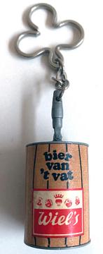 Vintage sleutelhanger WIEL’S – bier van ’t vat, Verzamelen, Ophalen of Verzenden, Zo goed als nieuw, Overige typen, Overige merken