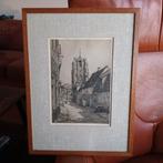 Johan Hemkes (1894-1988), ets, Oldehove Leeuwarden, 1929, Ophalen of Verzenden