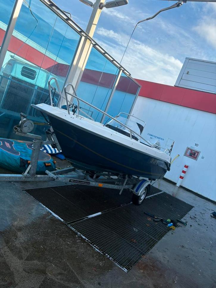 Uttern consoleboot 4612 met trailer en 50 pk honda moter, Watersport en Boten, Zeilen en Zeiltoebehoren, Zo goed als nieuw, Minder dan 15 m²