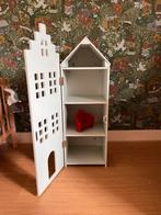 Houten Grachtenpand Poppenhuis Kast, Zo goed als nieuw, Minder dan 50 cm, Ophalen, Minder dan 90 cm