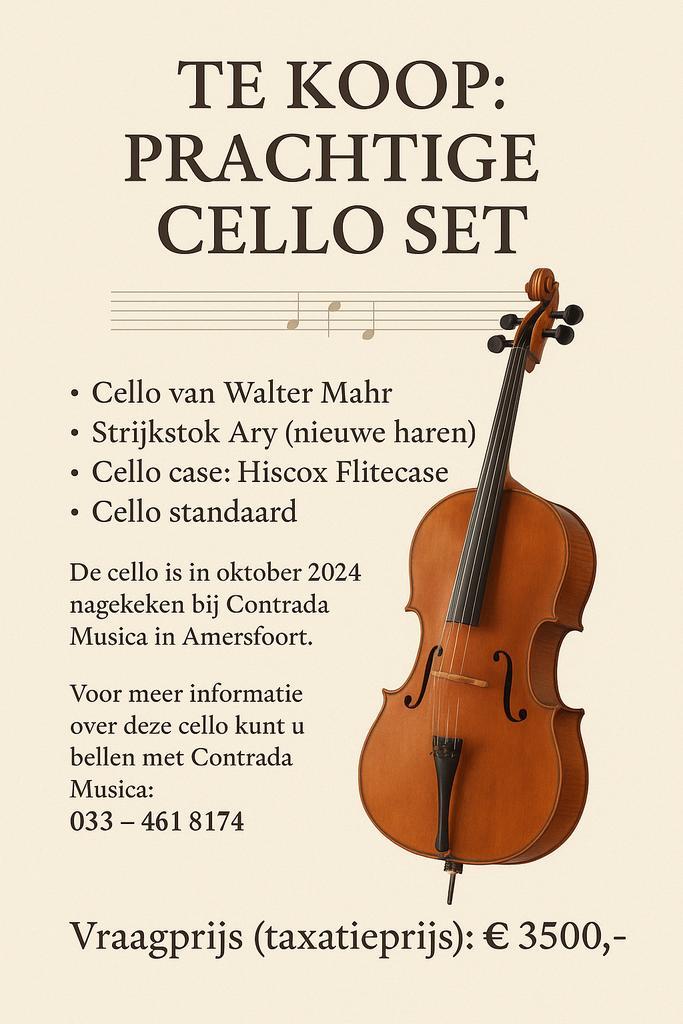 Cello met prachtig geluid, Muziek en Instrumenten, Strijkinstrumenten | Cello's, Gebruikt, Ophalen