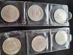 6 GROTE ZILVEREN  10 GULDEN MUNTEN 3 NL HERRIJST, Postzegels en Munten, Munten | Nederland, Koningin Beatrix, Zilver, Ophalen of Verzenden