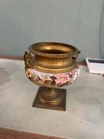 Antieke Bronzen Vaas met Bloemmotieven, Ophalen of Verzenden