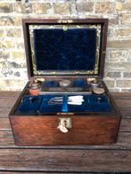 Antieke victoriaanse vanity box / reiskist palissander, Antiek en Kunst, Ophalen of Verzenden