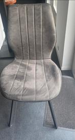 Grijze  antracietkleurige eethoekstoelen. 6 stuks, Ophalen, Gebruikt, Eén, Stof