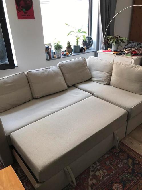 Ikea slaapbank 140x190 cm, Huis en Inrichting, Slaapkamer | Slaapbanken, Gebruikt, 140 cm, 220 cm, Tweepersoons, Crème, Ophalen