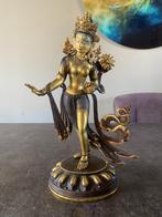 Bijzonder unieke Goldface Grote Tara brons beeld uit Nepal, Ophalen of Verzenden