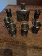 Tinnen Fles en Bekers Set, Antiek en Kunst, Antiek | Tin, Ophalen of Verzenden