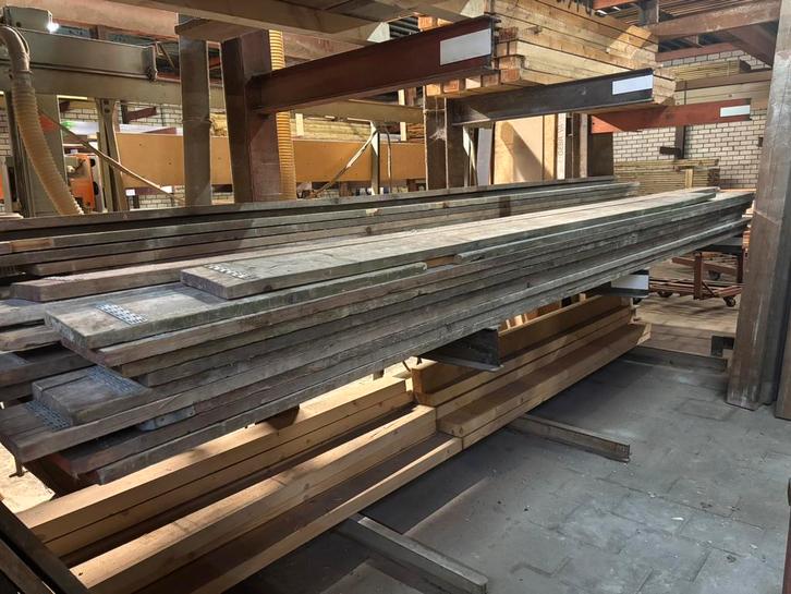 Mooie gebruikte steigerplanken €14,95 ex pst 500 cm lang, Doe-het-zelf en Verbouw, Overige Doe-het-zelf en Verbouw, Gebruikt, Ophalen