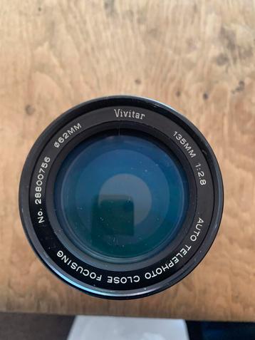 Vivitar 135mm f2.8 Auto Telephoto  lens. Zie tekst van inter beschikbaar voor biedingen