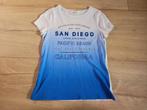 H&M wit blauw T-shirt maat 146/152 ~ TH2002, Kinderen en Baby's, Kinderkleding | Maat 146, Gebruikt, H&M, Ophalen of Verzenden