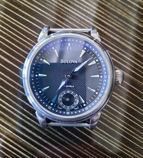 Bulova Swiss Handopwinder 42mm., Sieraden, Tassen en Uiterlijk, Horloges | Antiek, Polshorloge, Bulova, Staal, 1960 of later, Ophalen of Verzenden