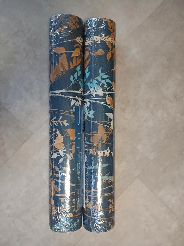 2 rollen behang Erismann 10258-08, Huis en Inrichting, Stoffering | Behang, Blauw, Beige, Bruin, minder dan 10 m², Ophalen of Verzenden