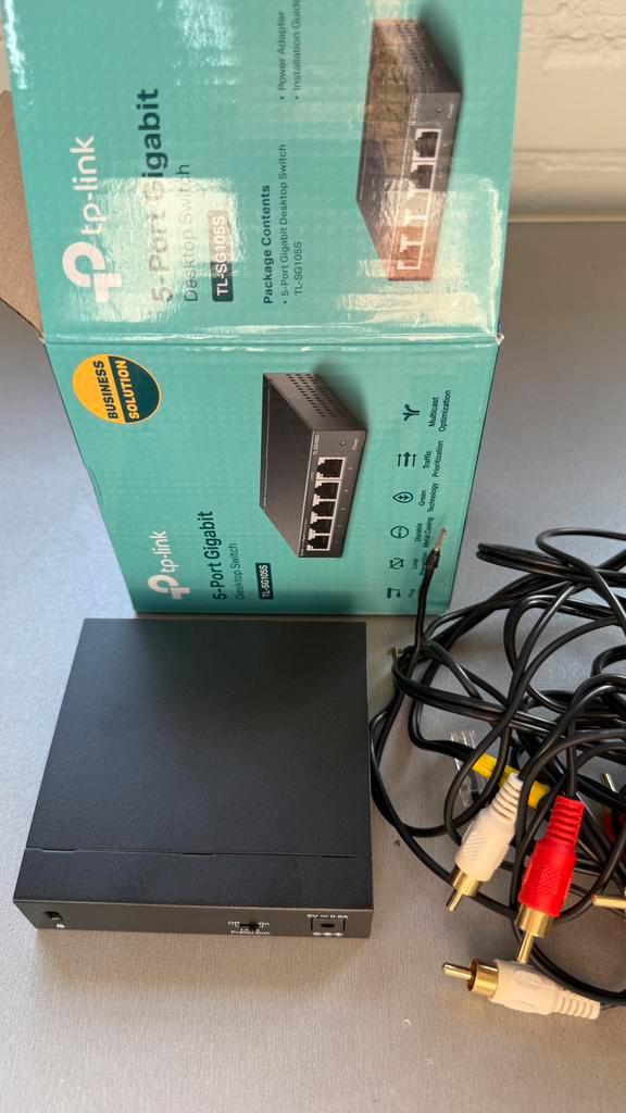 TP-Link 5-Port Gigabit Switch TL-SG105S – Zo goed als nieuw, Audio, Tv en Foto, Dvd-spelers, Zo goed als nieuw, Overige merken