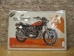 metalen 3D/reliëf bordje kawasaki Z1 motor 20x30 cm, Nieuw, Ophalen of Verzenden