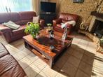Donker houten salontafel, Huis en Inrichting, Tafels | Salontafels, Ophalen, Gebruikt, 100 tot 150 cm, 50 tot 100 cm