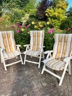3 tuinstoelen met kussen, Ophalen of Verzenden, Zo goed als nieuw