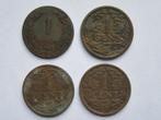 Nederland halve cent 1938, centen of 2,5 centen 1877-1929, Ophalen of Verzenden, Koningin Wilhelmina, 1 cent, Losse munt