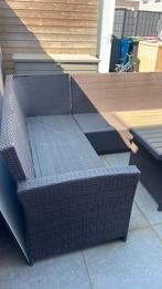 Loungebank met tafel te koop! ZONDER KUSSENS!, Tuin en Terras, Tuinsets en Loungesets, Ophalen, Gebruikt